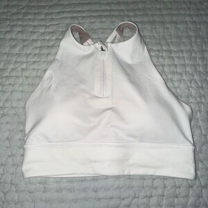 Lululemon Athletica White Zip-Front Sports Bra